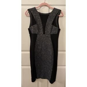 Yoana Baraschi Women's Gray Black Marled Metallic Sheath Pencil Dress , 6